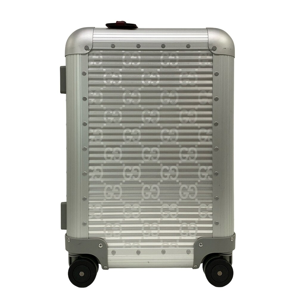 Gucci Porter Cabin Plus Trolley Suitcase 784522 Silver Bordeaux Hardware Leather